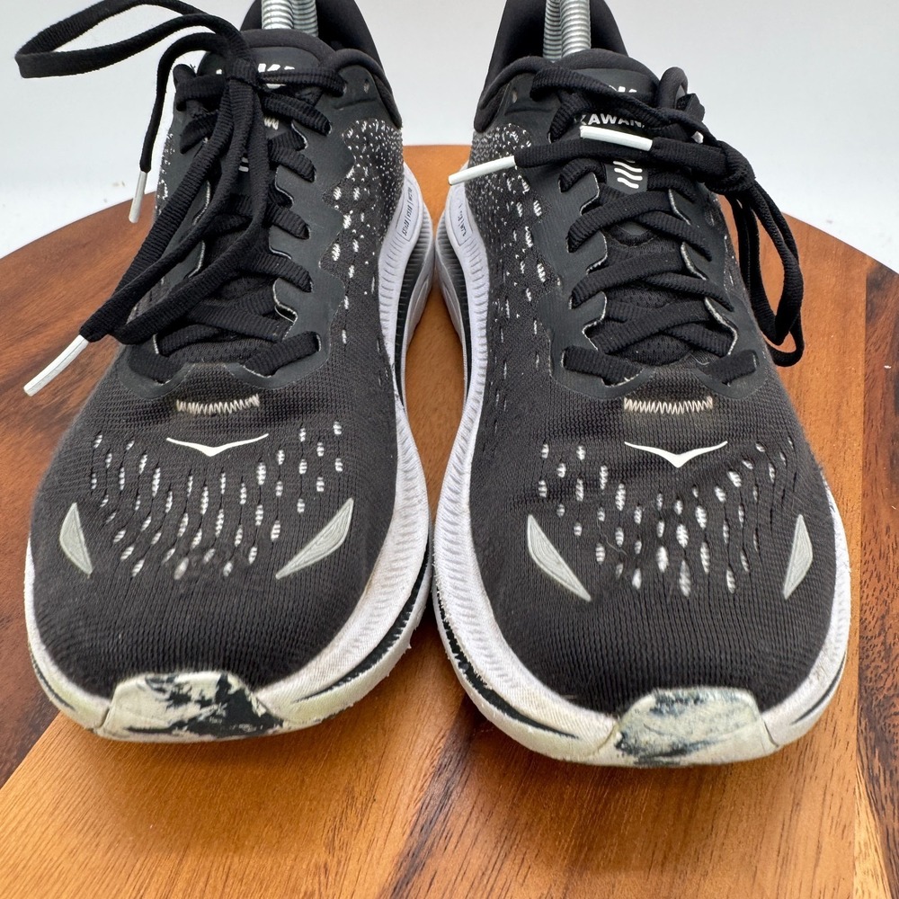 Hoka One One Kawana Women's Size 8.5US Black/White Textile Synthetic Shoes - Picture 2 of 9